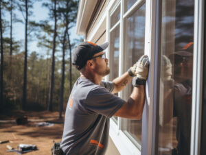 window replacement expert installing sliding window in new house